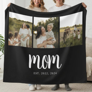 Mama hat modernes fettes Skript Schwarz 3 Foto ein Fleecedecke
