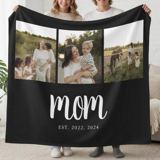 Mama hat modernes fettes Skript Schwarz 3 Foto ein Fleecedecke