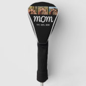 Mama hat modernes fettes Skript Schwarz 3 Foto ein Golf Headcover (Vorderseite)