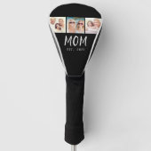 Mama hat modernes fettes Skript Schwarz 3 Foto ein Golf Headcover (Vorderseite)