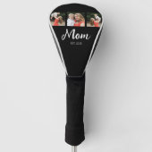 Mama hat modernes fettes Skript Schwarz 3 Foto ein Golf Headcover (Vorderseite)