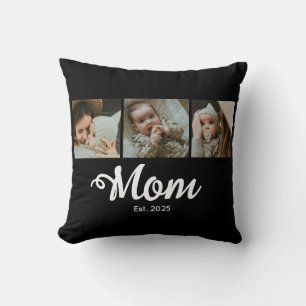 Mama hat modernes fettes Skript Schwarz 3 Foto ein Kissen