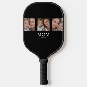 Mama hat modernes fettes Skript Schwarz 3 Foto ein Pickleball Schläger