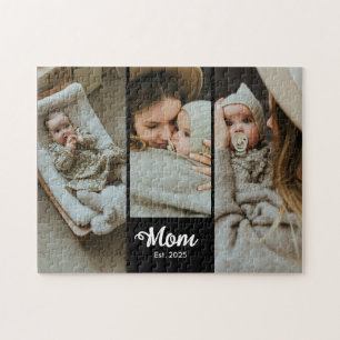 Mama hat modernes fettes Skript Schwarz 3 Foto ein Puzzle