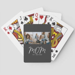 Mama hat modernes fettes Skript Schwarz 3 Foto ein Spielkarten