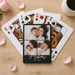 Mama hat modernes fettes Skript Schwarz 3 Foto ein Spielkarten
