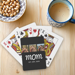 Mama hat modernes fettes Skript Schwarz 3 Foto ein Spielkarten