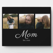 Mama hat modernes fettes Skript Schwarz 3 Foto Fotoplatte (Vorderseite)