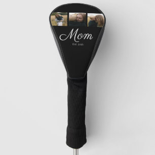Mama hat modernes fettes Skript Schwarz 3 Foto Golf Headcover