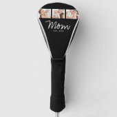 Mama hat modernes fettes Skript Schwarz 3 Foto Golf Headcover (Vorderseite)