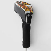 Mama hat modernes fettes Skript Schwarz 3 Foto Golf Headcover (angewinkelt)