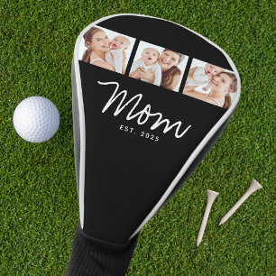 Mama hat modernes fettes Skript Schwarz 3 Foto Golf Headcover