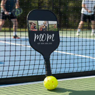 Mama hat modernes fettes Skript Schwarz 3 Foto Pickleball Schläger