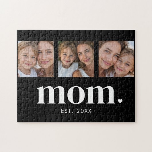 Mama hat modernes Minimal 3 Foto eingerichtet Puzzle (Horizontal)