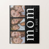 Mama hat modernes Minimal-3-Foto eingerichtet Puzzle (Vertikal)