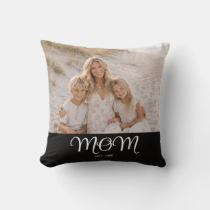 Mama hat modernes Schriftfoto eingerichtet Kissen