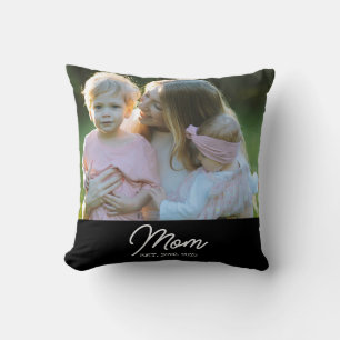 Mama hat modernes Schriftfoto eingerichtet Kissen