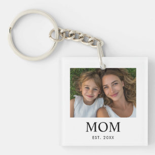 Mama hat modernes Schriftfoto eingerichtet  Schlüsselanhänger