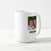 Mama hat modernes Schwarz 2 Foto eingerichtet  Kaffeetasse (VorderseiteRechts)