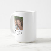 Mama hat modernes Schwarz 2 Foto eingerichtet Kaffeetasse (Vorderseite Links)