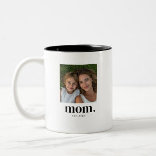 Mama hat modernes Schwarz 2 Foto eingerichtet  Zweifarbige Tasse
