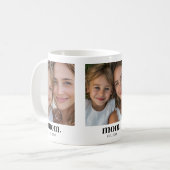 Mama hat Modernes Schwarz 3 Foto eingerichtet Kaffeetasse (Vorderseite Links)