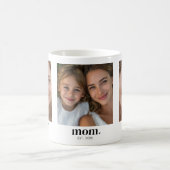 Mama hat Modernes Schwarz 3 Foto eingerichtet Kaffeetasse (Mittel)
