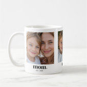 Mama hat Modernes Schwarz 3 Foto eingerichtet Kaffeetasse (Links)