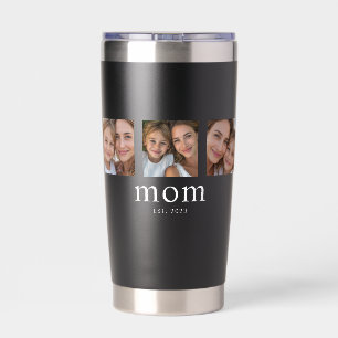 Mama hat modernes Schwarz 3 Foto eingerichtet Thermobecher