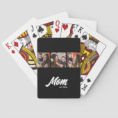 Mama hat modernes schwarzes Foto eingerichtet Spielkarten (Rückseite)