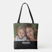 Mama hat modernes schwarzes Foto eingerichtet Tasche (Rückseite)