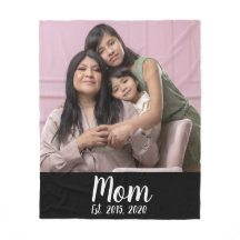 Mama hat modernes schwarzes Skript-Foto erstellt