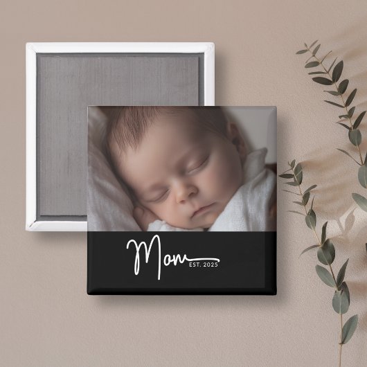 Mama hat modernes schwarzes Skript-Foto-Geschenk e Magnet