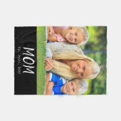 Mama hat modernes schwarzes Skriptfoto eingerichte Fleecedecke (Vorderseite (Horizontal))