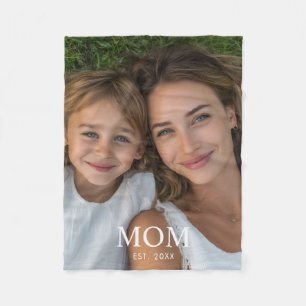 Mama hat modernes schwarzes Skriptfoto eingerichte Fleecedecke