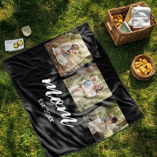 Mama hat modernes Skript 3 Foto eingerichtet Fleecedecke