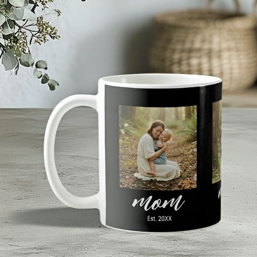 Mama hat modernes Skript 3 Foto eingerichtet Kaffeetasse