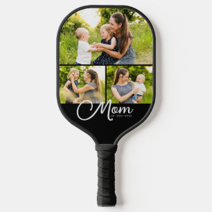 Mama hat modernes Skript 3 Foto eingerichtet Pickleball Schläger