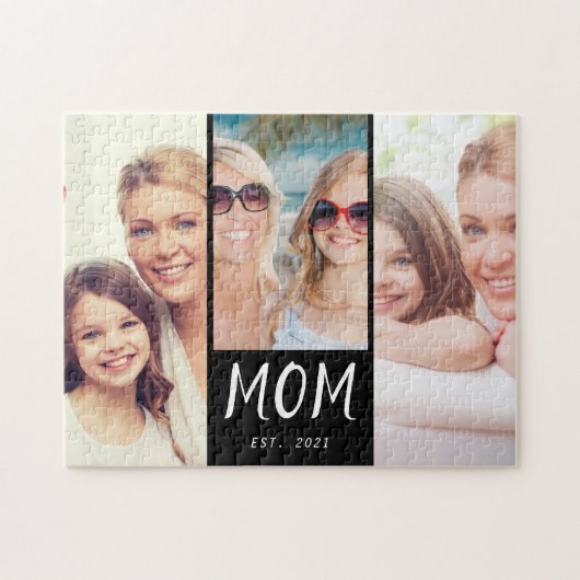 Mama hat modernes Skript 3 Foto eingerichtet Puzzle (Horizontal)