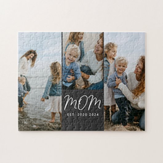 Mama hat modernes Skript 3 Foto eingerichtet Puzzle (Horizontal)