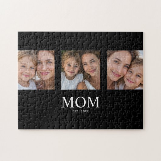 Mama hat modernes Skript 3 Foto eingerichtet Puzzle (Horizontal)