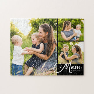 Mama hat modernes Skript 3 Foto eingerichtet Puzzle