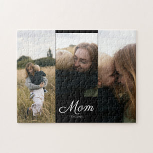 Mama hat modernes Skript 3 Foto eingerichtet Puzzle