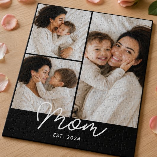 Mama hat modernes Skript 3 Foto eingerichtet Puzzle