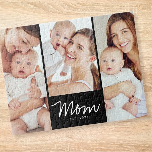 Mama hat modernes Skript 3 Foto eingerichtet Puzzle