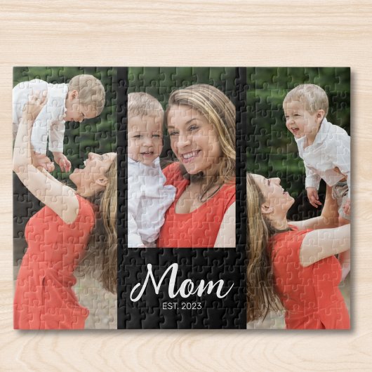 Mama hat modernes Skript 3 Foto eingerichtet Puzzle