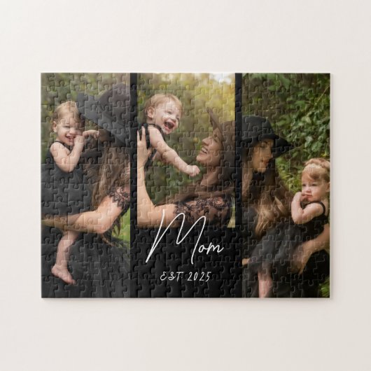 Mama hat modernes Skript 3 Foto eingerichtet Puzzle (Horizontal)