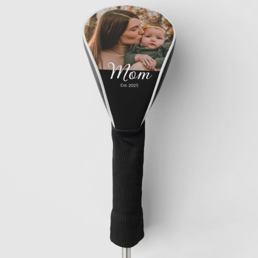 Mama hat modernes Skript-Foto eingerichtet Golf Headcover (Vorderseite)