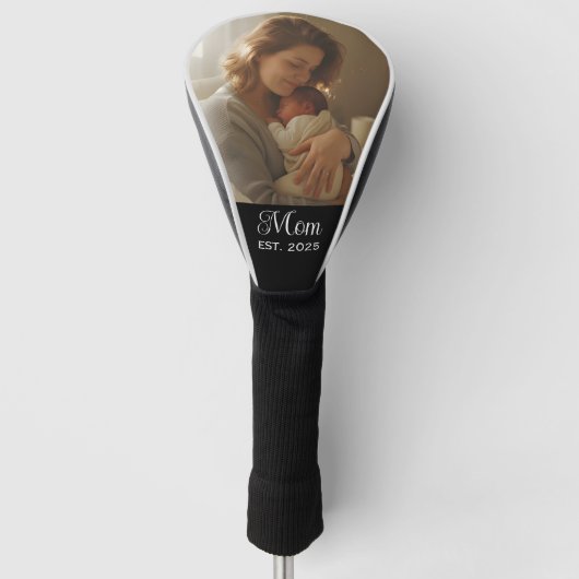 Mama hat modernes Skript-Foto eingerichtet Golf Headcover (Vorderseite)