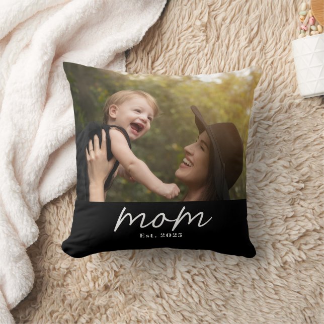 Mama hat modernes Skript-Foto eingerichtet Kissen (Decke)